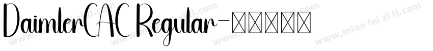 DaimlerCAC Regular字体转换